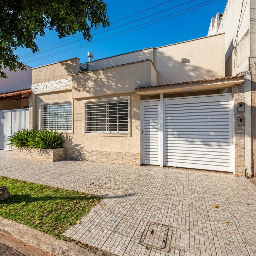 Casa econômica com área de lazer